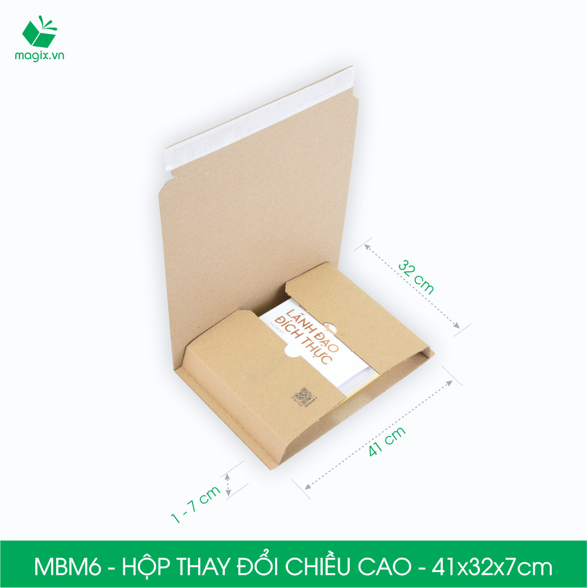 Mbm6 - 41x32x7cm - combo 100 hộp carton thay đổi chiều cao - thùng carton đóng hàng