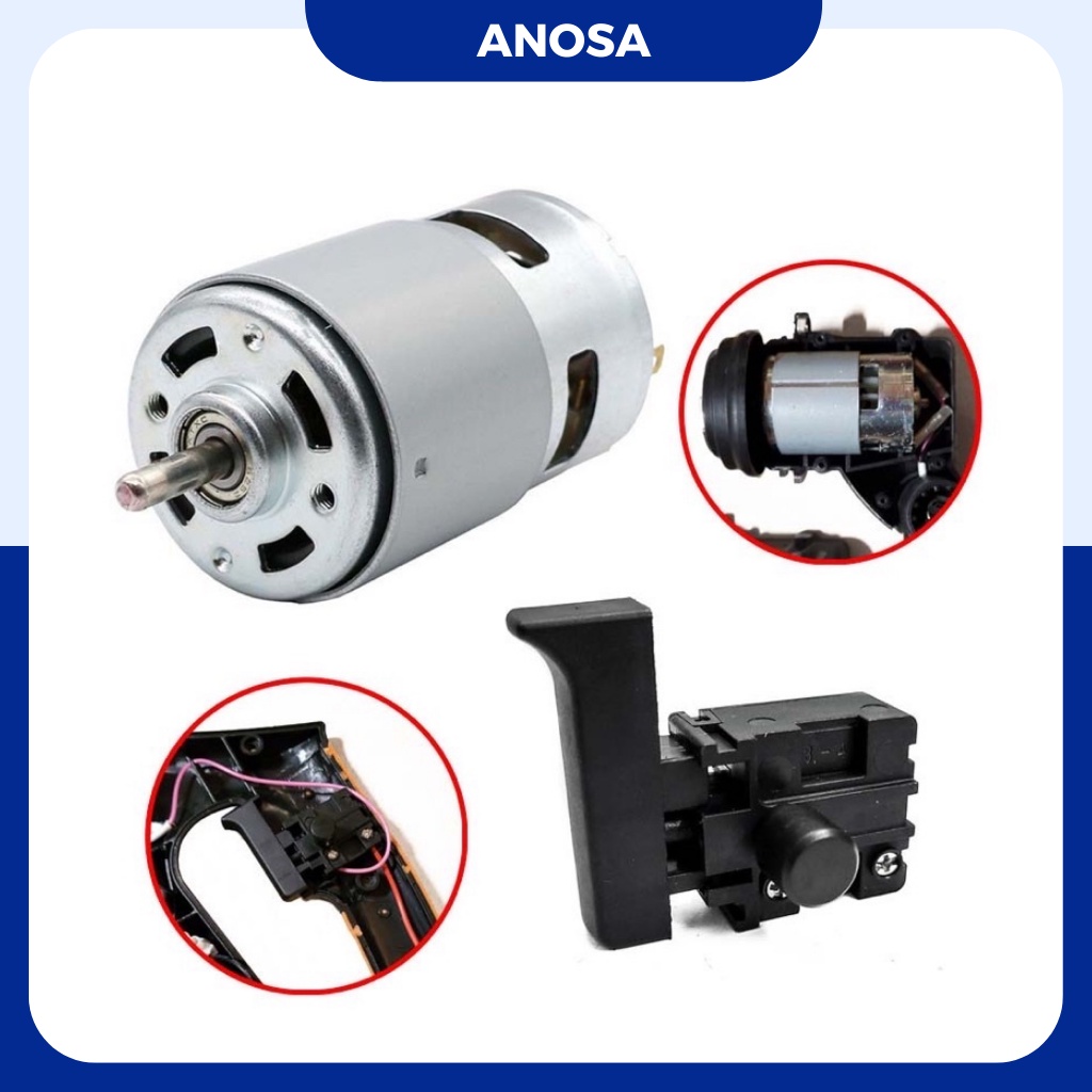 Moto máy cắt cỏ pin, công tắc máy cắt cỏ pin, phụ kiện thay thế sửa chữa máy cắt cỏ pin
