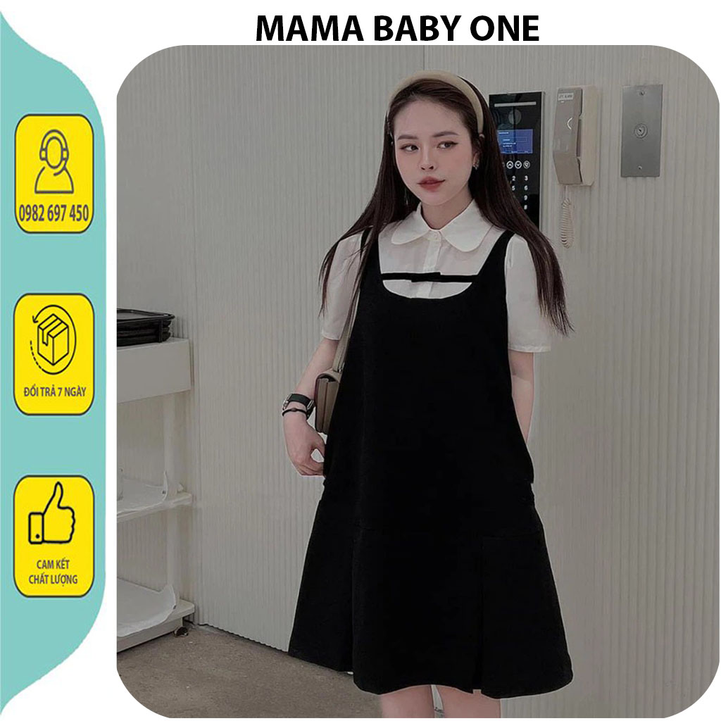 [V472] VÁY ĐẦM CỒNG SỞ MÙA HÈ-VÁY BẦU THIẾT KẾ BABYDOLL  CỔ SƠ MI DÁNG SUÔNG TIỂU THƯ FRSIZE BẦU KHÔNG BẦU BON CHEN ĐƯỢC