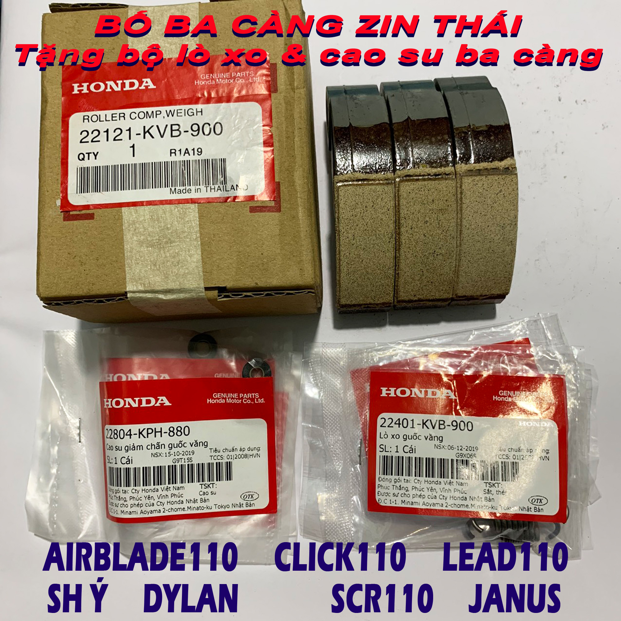 Bố ba càng zin Thái AB110 SH150i Dylan Click110 Lead110