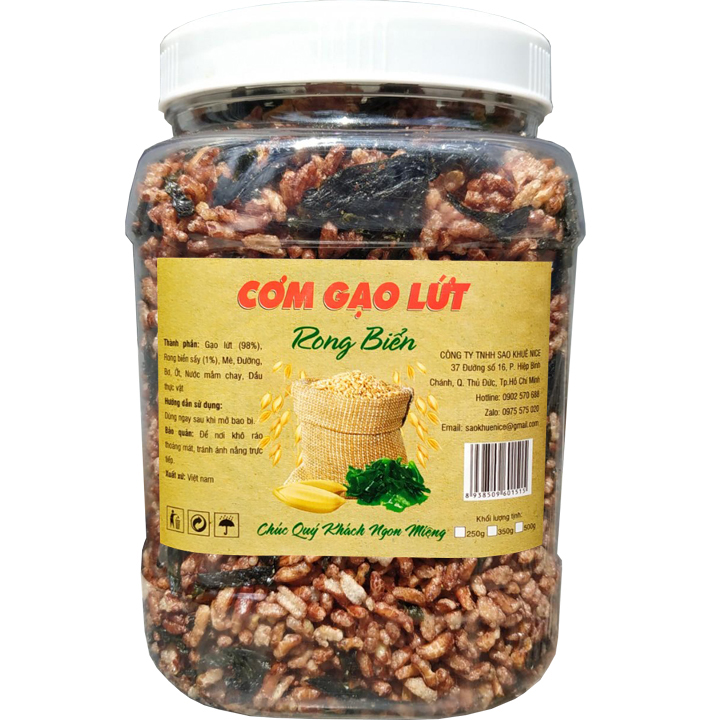 [HCM]500G Gạo Lứt Rong Biển Sấy Giòn Thơm Ngon Hiệu SK FOOD
