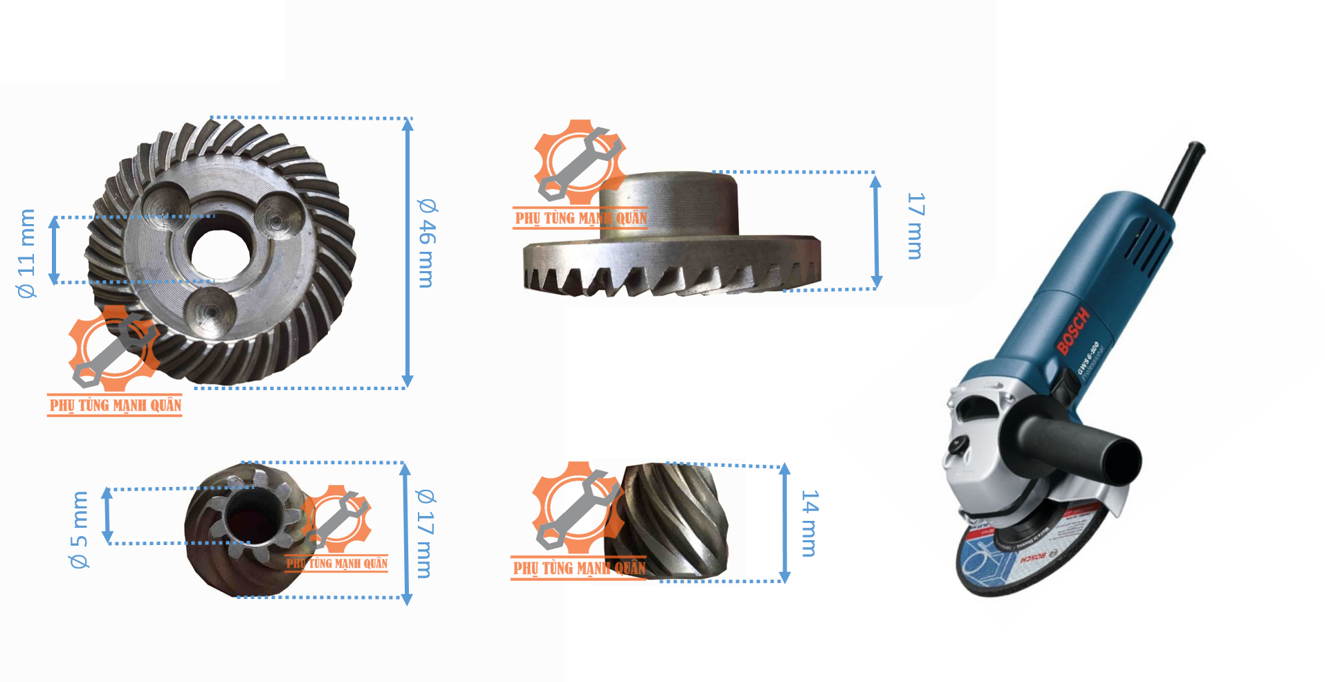 bánh răng/nhông mài BOSCHH Gws 6-100