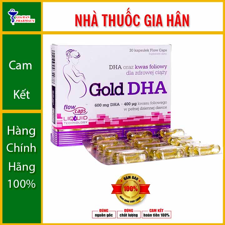 Viên uống gold dha - bổ sung dha & axit folic cho phụ nữ có thai