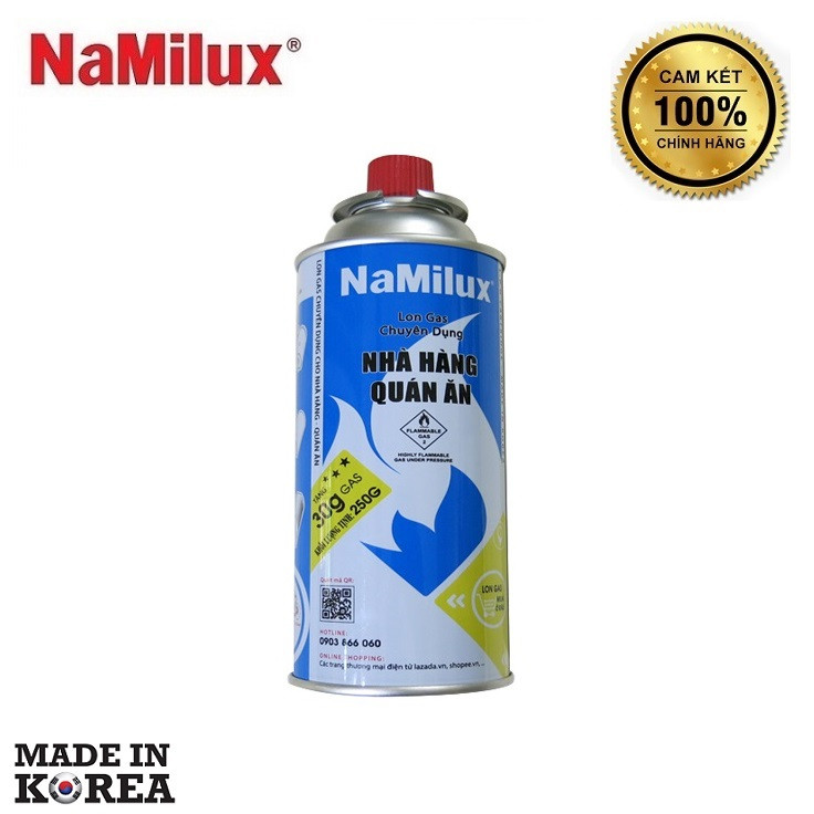 Lon gas namilux chuyên dùng cho bếp du lịch, bếp gas mini - hàng chính hãng