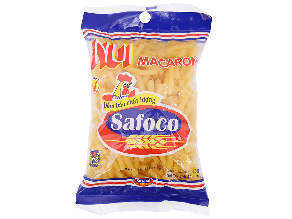 [HCM]Nui ống Macaroni Safoco Size L- Loại 400g- Giao ngay