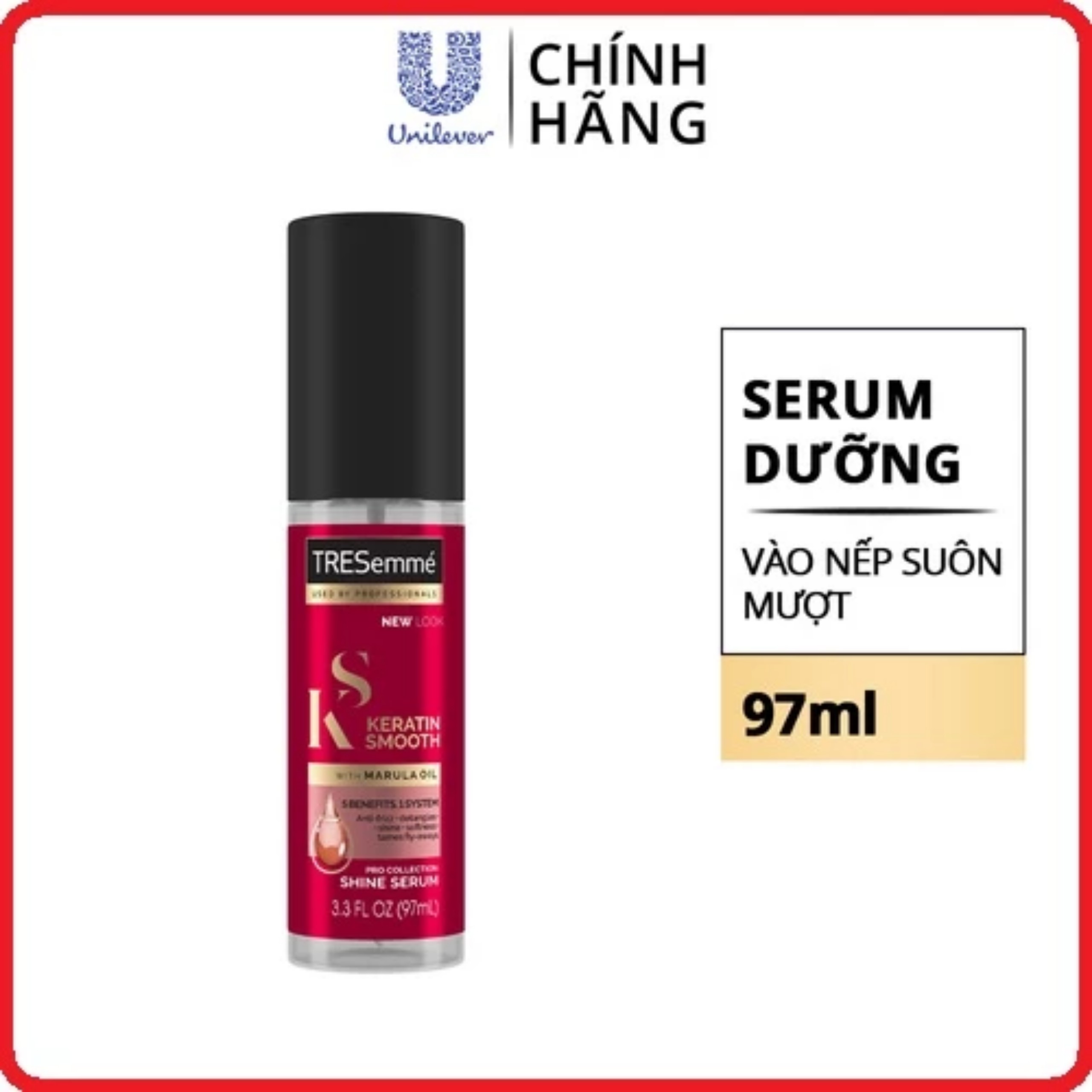Serum Dưỡng Tóc Tresemme Keratin Smooth Tóc Vào Nếp Bóng Mượt 97ml
