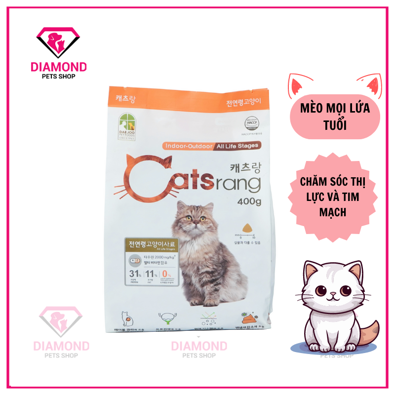 [0.4kg] Thức ăn hạt cho mèo mọi lứa tuổi CATSRANG