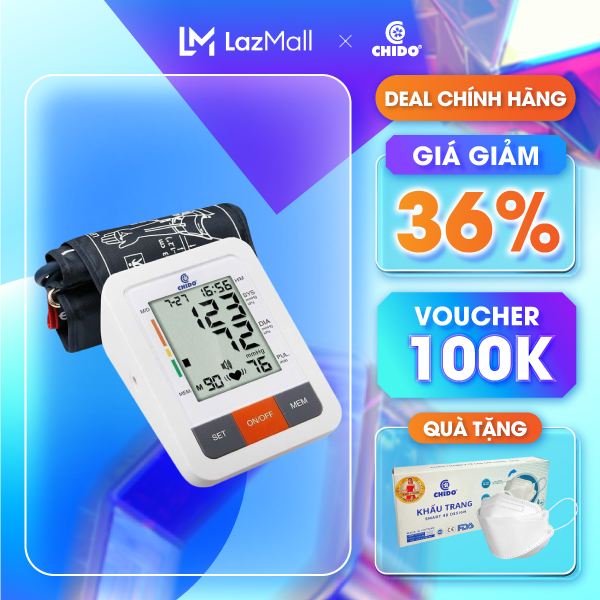 [VOUCHER GIẢM 100K] Máy Đo Huyết Áp Điện Tử Bắp Tay Chido CHÍNH HÃNG Đo Nhịp Tim Công Nghệ Nhật Bản Phiên Bản 2022 NEW