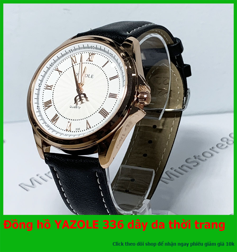 Đồng hồ nam yazole 338 dây da 40mm
