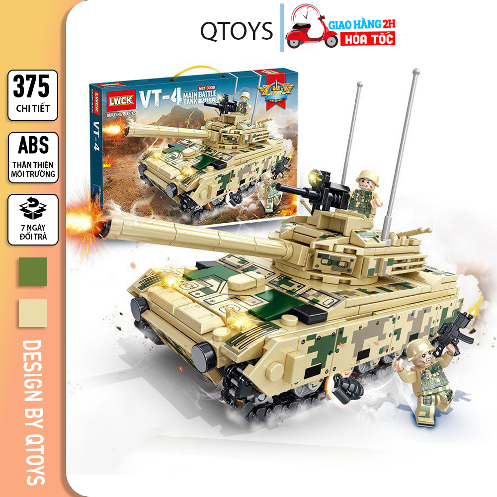 Đồ chơi lego xe tăng XT375 chi tiết, lắp ráp lego xe tăng quân sự bọc thép đồ chơi xếp hình cho bé