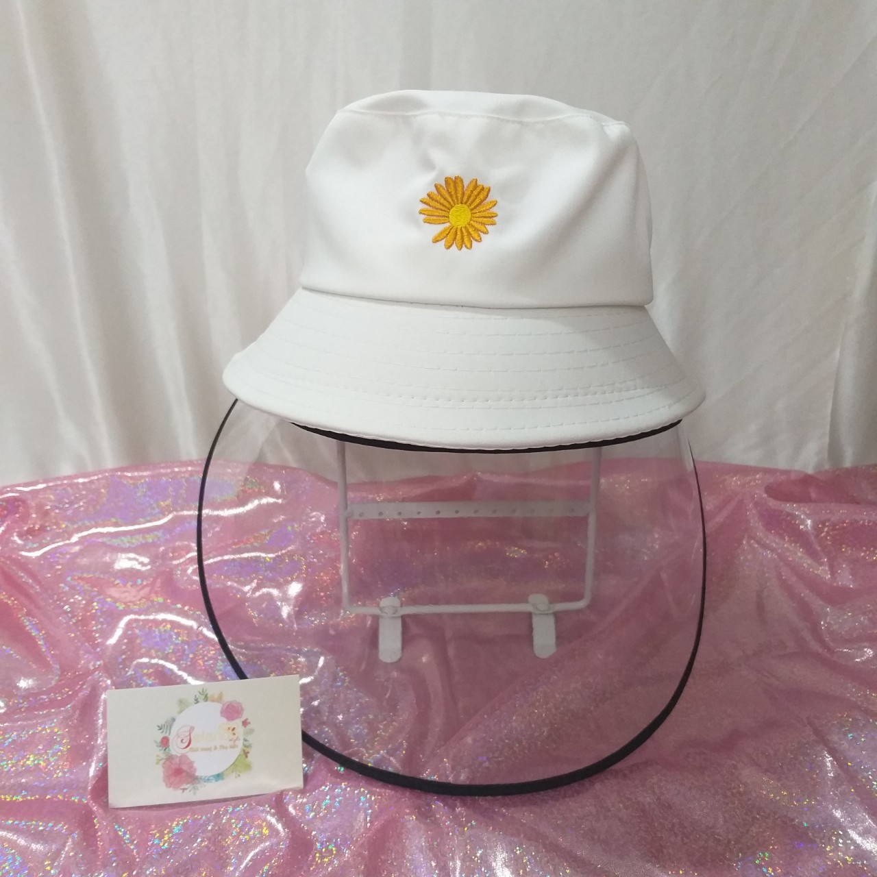 Mũ nón bucket có kính chắn gió chống dịch chống bụi
