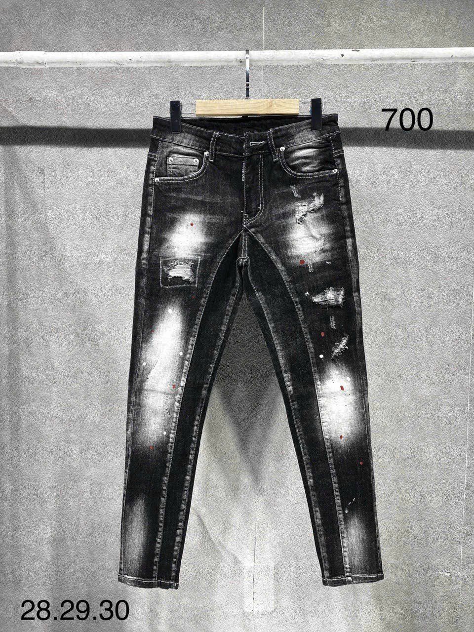 Quần jean nam 2 đáy Cao Cấp phối rách xước nhẹ chất jean dày dặn mẫu mới hottrend H99_STORE