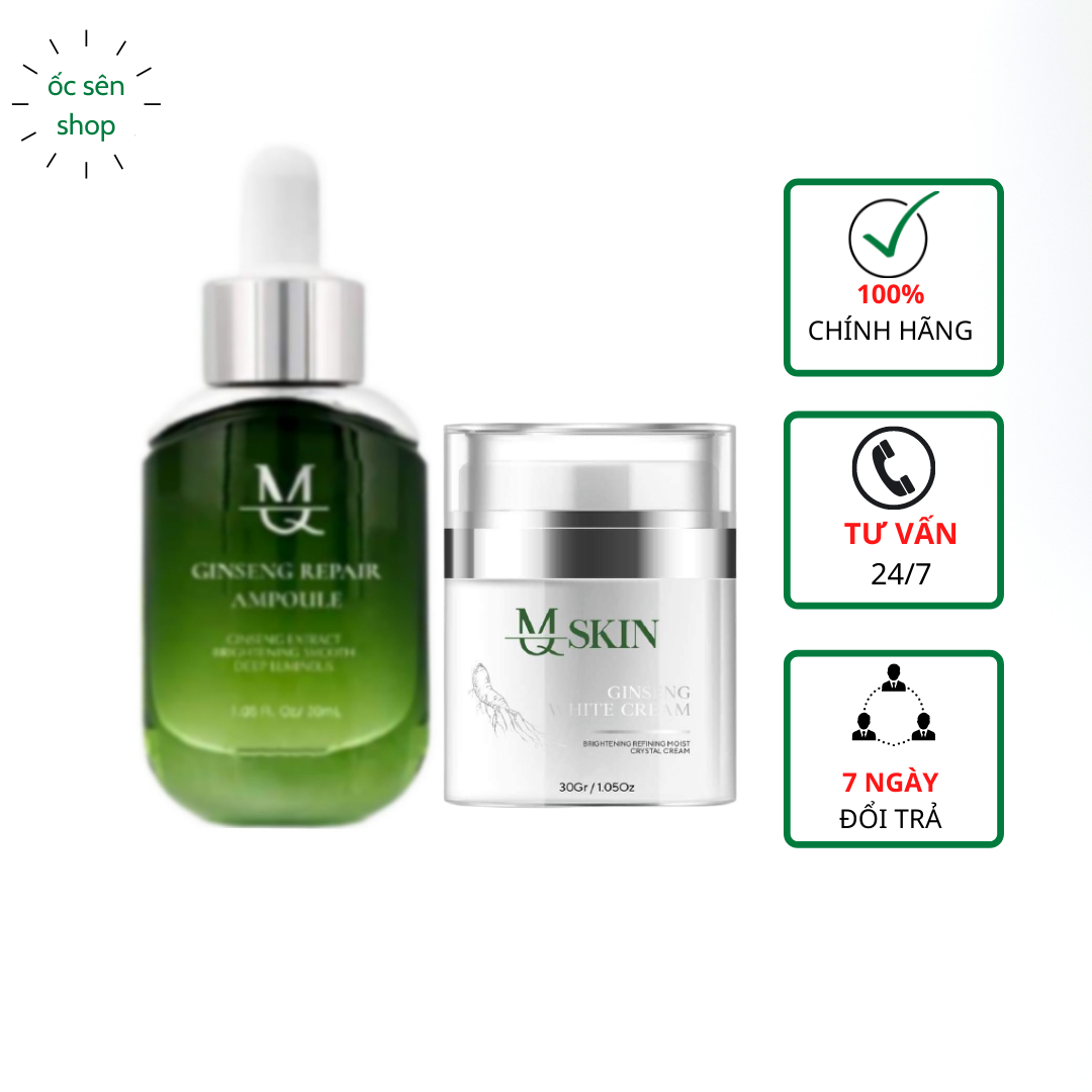 Combo Serum Căn Bóng Và Kem Face Nhân Sâm Dưỡng da Sau Tái Tạo
