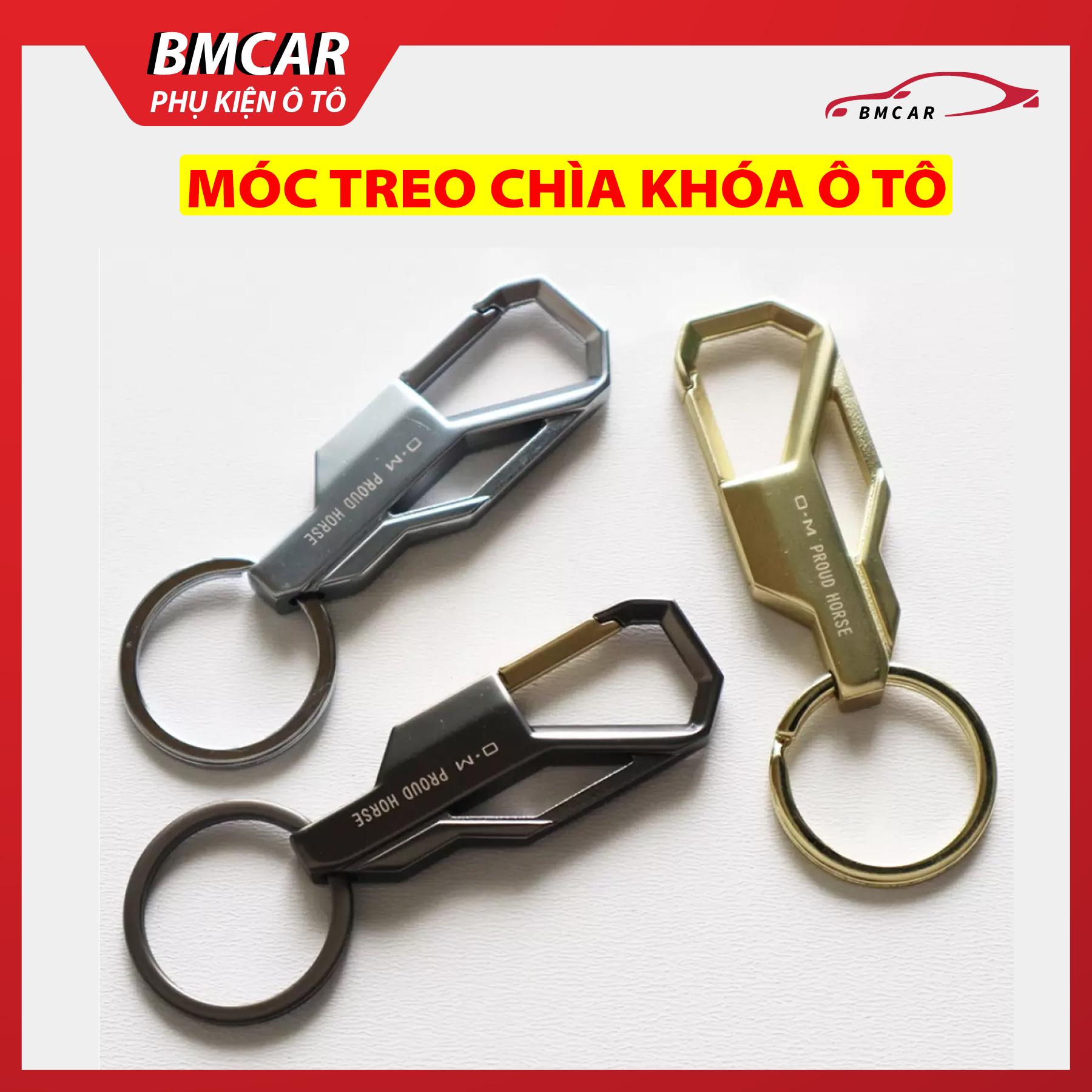 Móc khóa ô tô, xe máy cài lưng quần SANG TRỌNG, LỊCH LÃM thiết kế theo tiêu chuẩn Châu Âu từ hợp kim cao cấp