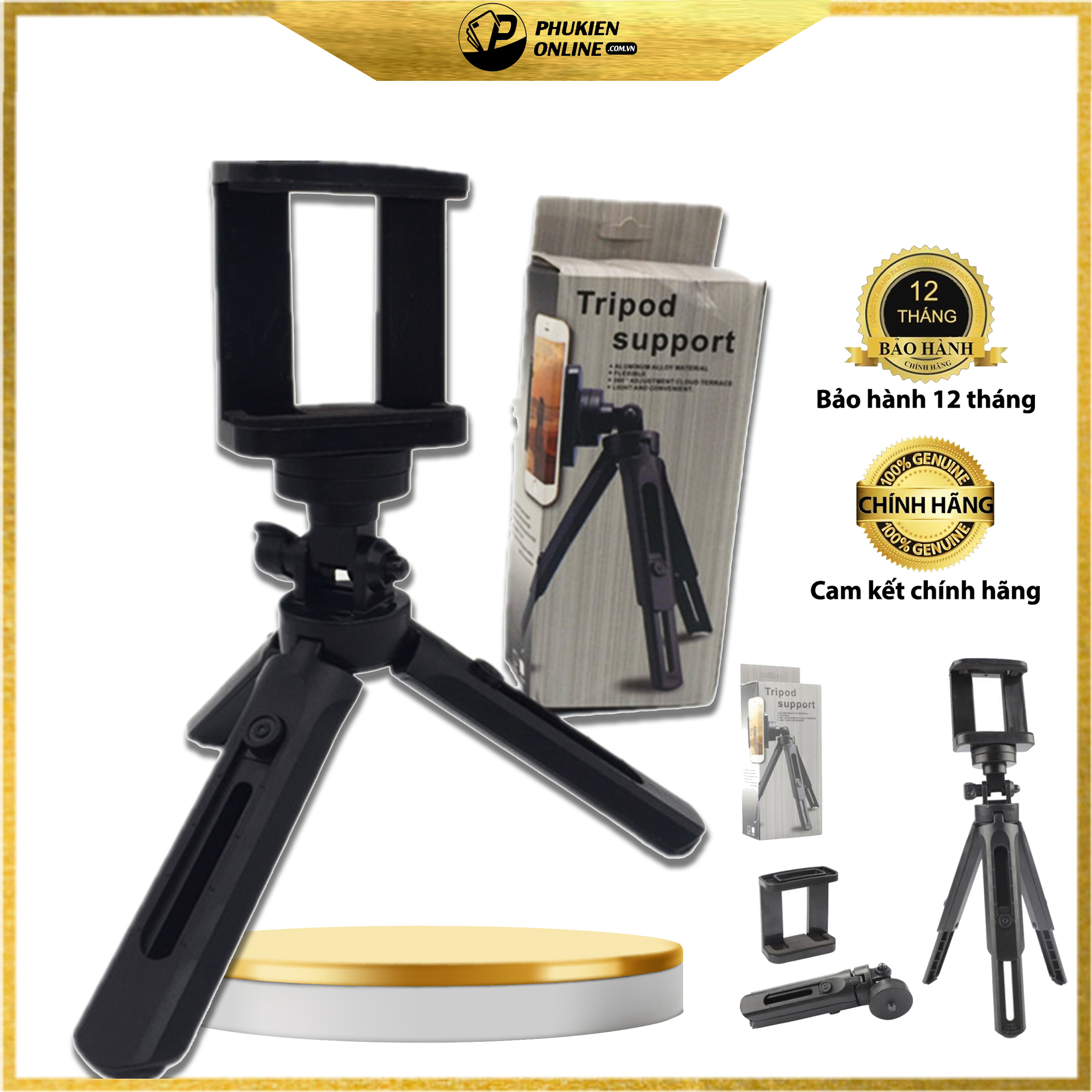 Chân kẹp điện thoại tripod mini 3 chân floveme mt01 , kẹp điện thoại bạch tuộc 3 chân
