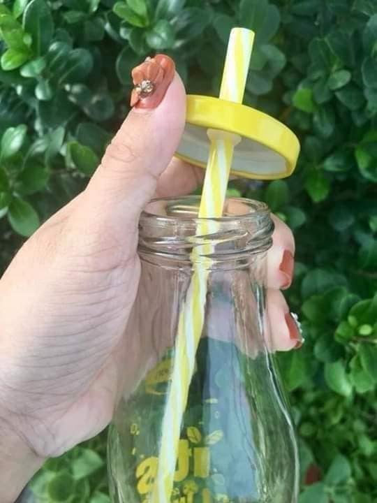 [FREESHIP MAX] Combo 3 bình thủy tinh nắp vặn có ống hút 430ml dùng uống trà sữa và các loại thức uống khác sieuchodaiphat