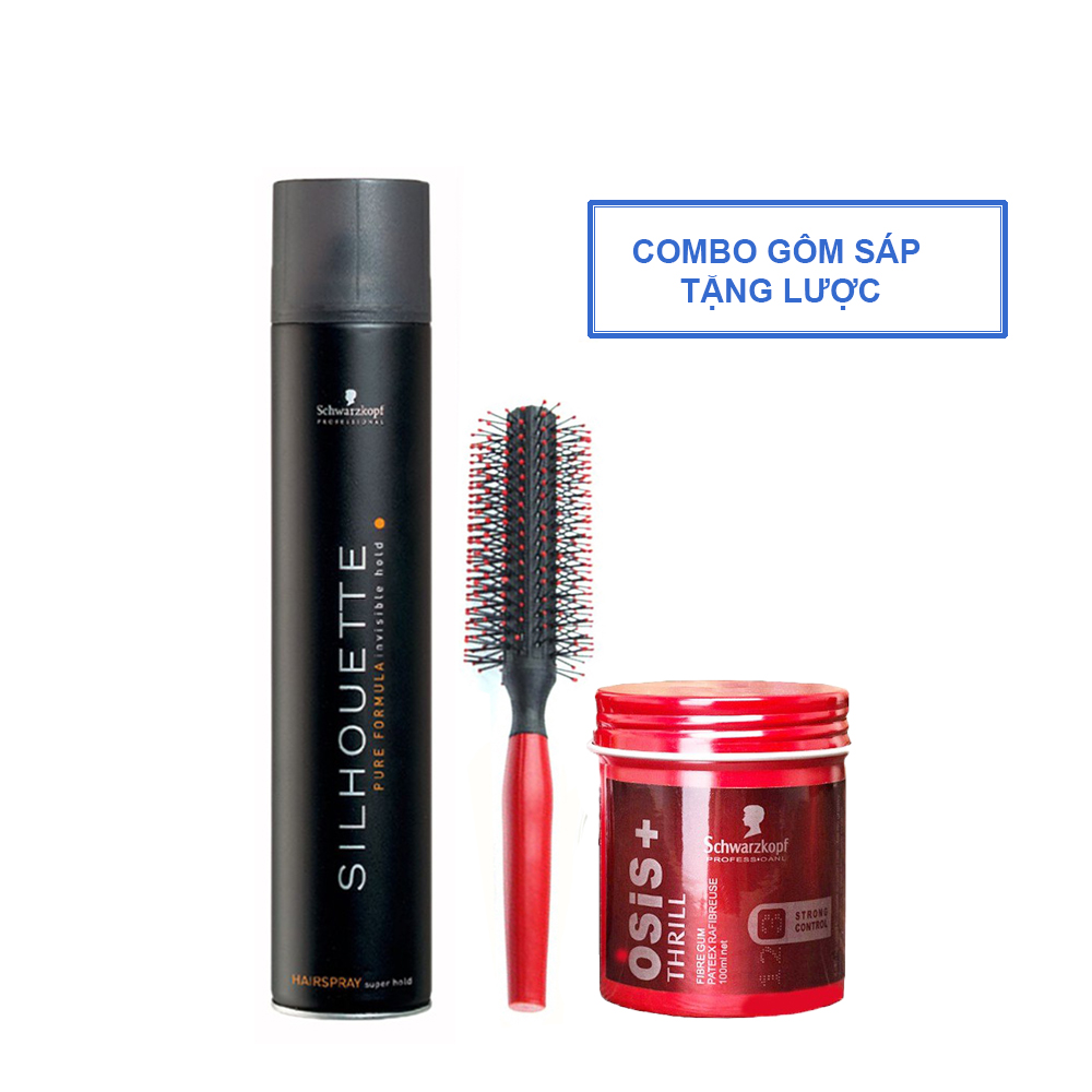 Tặng 1 lược + combo gôm silhoutte và sáp osis cao cấp
