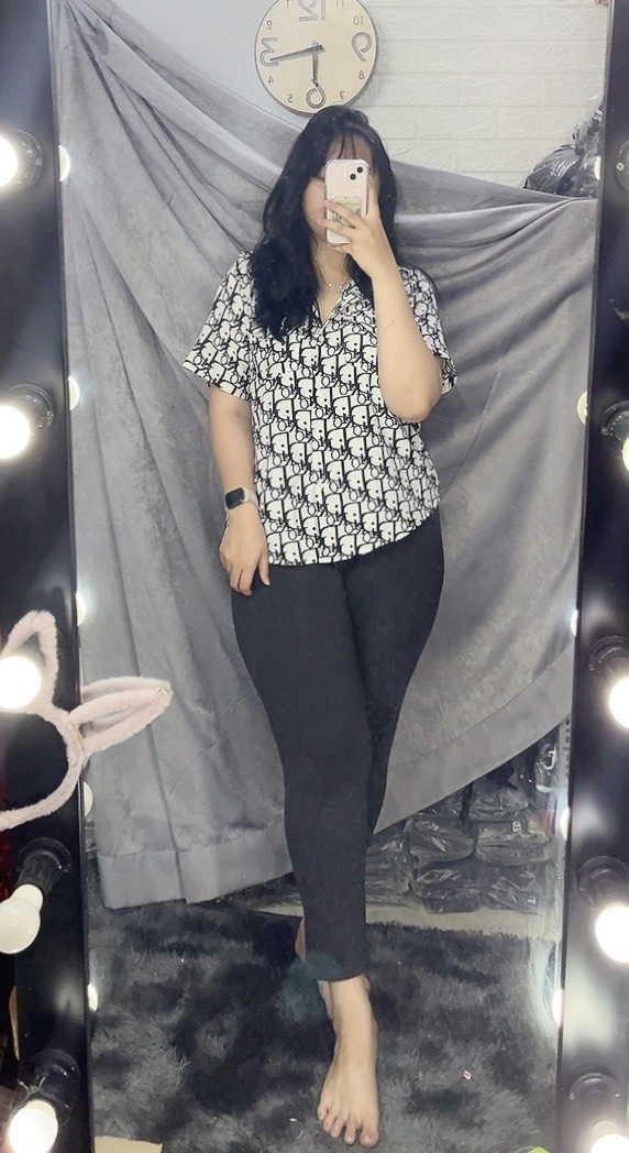 Quần legging nữ chất cotton 4 chiều bigsize .