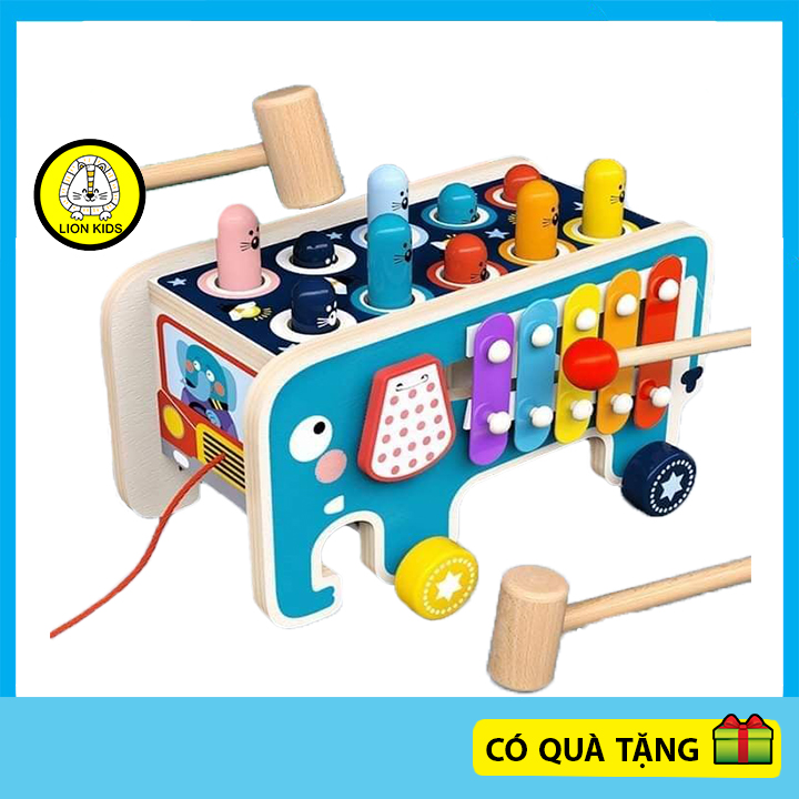 Đồ chơi đập chuột 3 trong 1 bằng gỗ cho bé