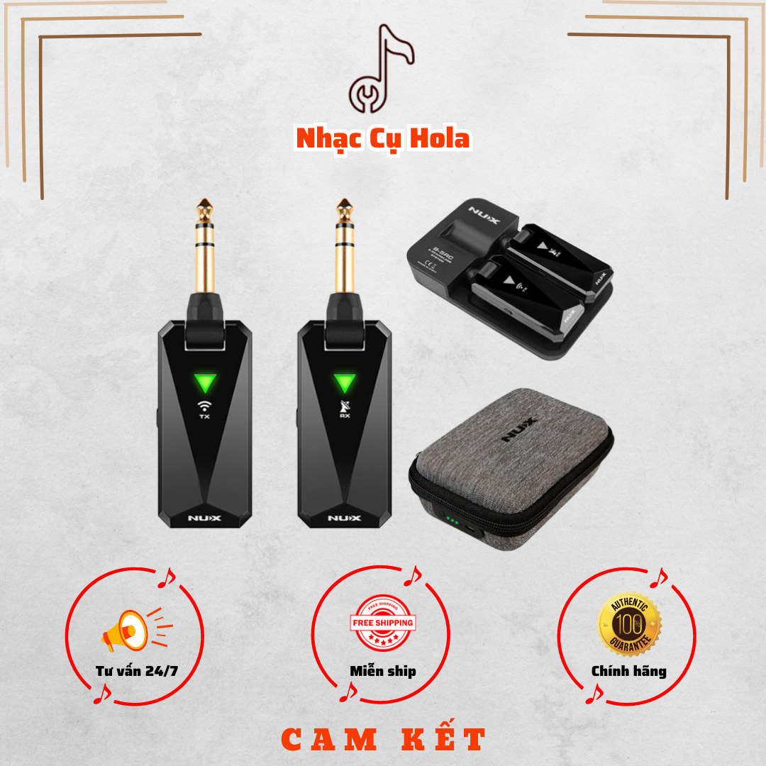 Thiết bị thu phát tín hiệu không dây Nux B5RC Wireless System dành cho Guitar, Piano, Organ
