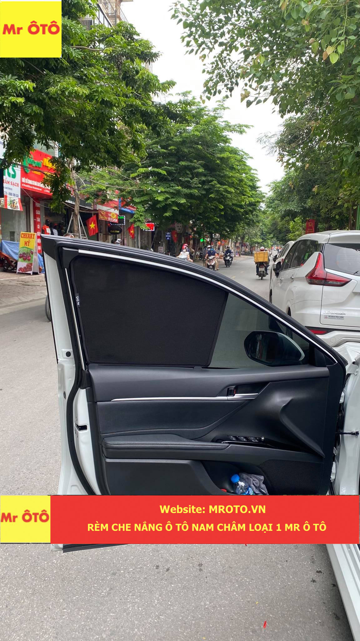 RÈM CHE NẮNG 2 CỬA TRƯỚC XE CAMRY 2019-2021 LOẠI 1 MR.OTO. BẢO HÀNH 24 THÁNG. CAM KẾT CHUẨN KHÍT THEO XE