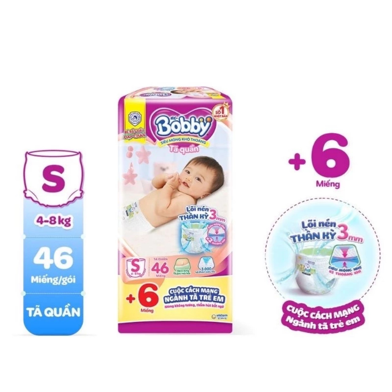 Tã quần bobby s46+6