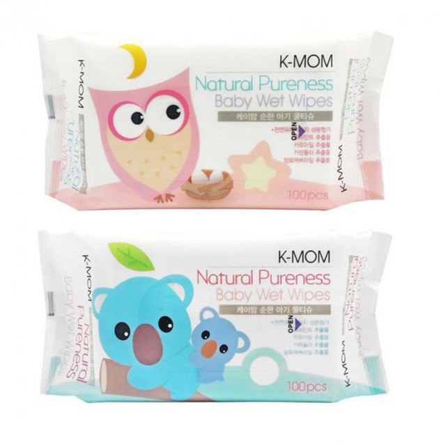 Khăn giấy ướt không mùi Hàn Quốc K-mom - khăn ướt em bé hữu cơ Kmom