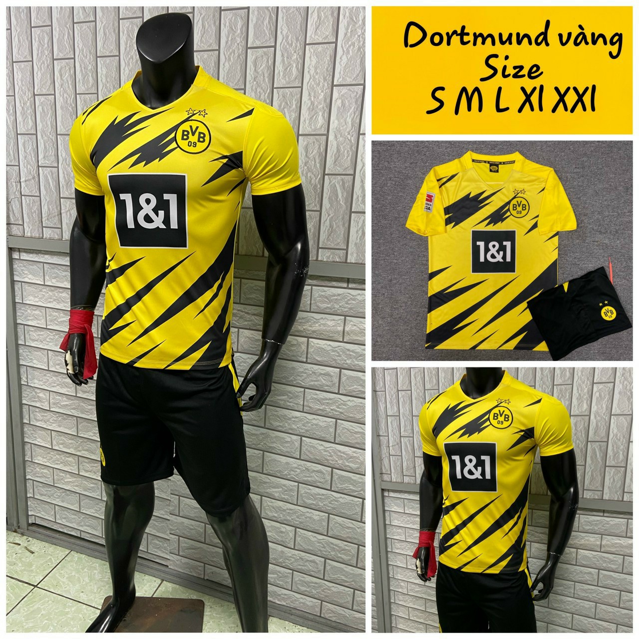 [CÓ XXL]BỘ QUẦN ÁO ĐÁ BANH CLB DORTMUND MỚI NHẤT 2020