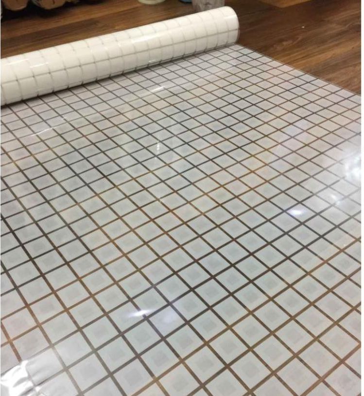 Decal dán kính, giấy đề can dán kính caro trắng cho cửa sổ phòng khách đẹp chống nắng đẹp giá rẻ 90x50cm