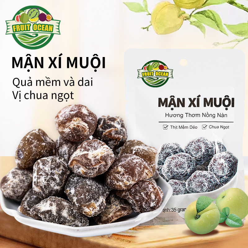 Mận xí muội  2 gói chua ngọt, Thịt quả nguyên chất,Thức ăn nhẹ tốt cho sức khỏe, ít đường và ít calo, khai vị và hỗ trợ tiêu hóa