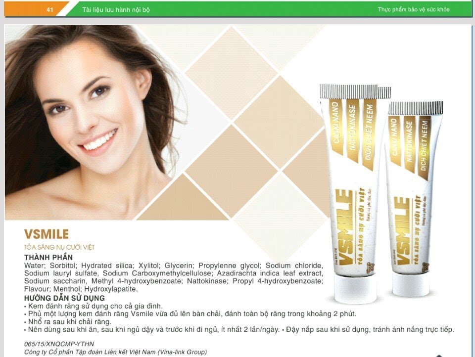 Kem đánh răng Vsmile Vinalink