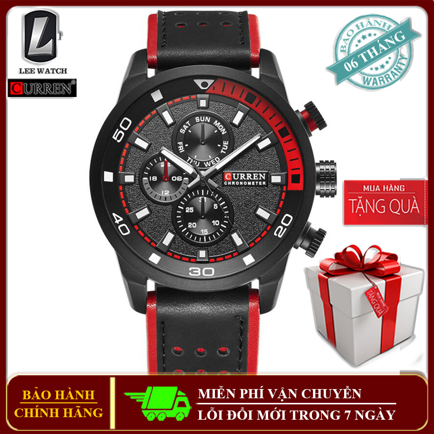 Đồng Hồ Nam CURREN 8250 QUARTZ - Chống Nước, Dây Da Chính Hãng - Quà Tặng Đặc Biệt - Đồng Hồ Nam, Đồng Hồ Doanh Nhân, Đồng Hồ Thể Thao, Đồng Hồ Chống Nước - Lee Watch