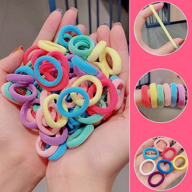 Set 20 chun buộc tóc xinh cho bé gái