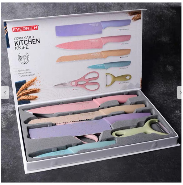 Bộ dao kéo 6 món lúa mạch sịn sò siêu sắc bén - Set dao lúa mạch 6 món
