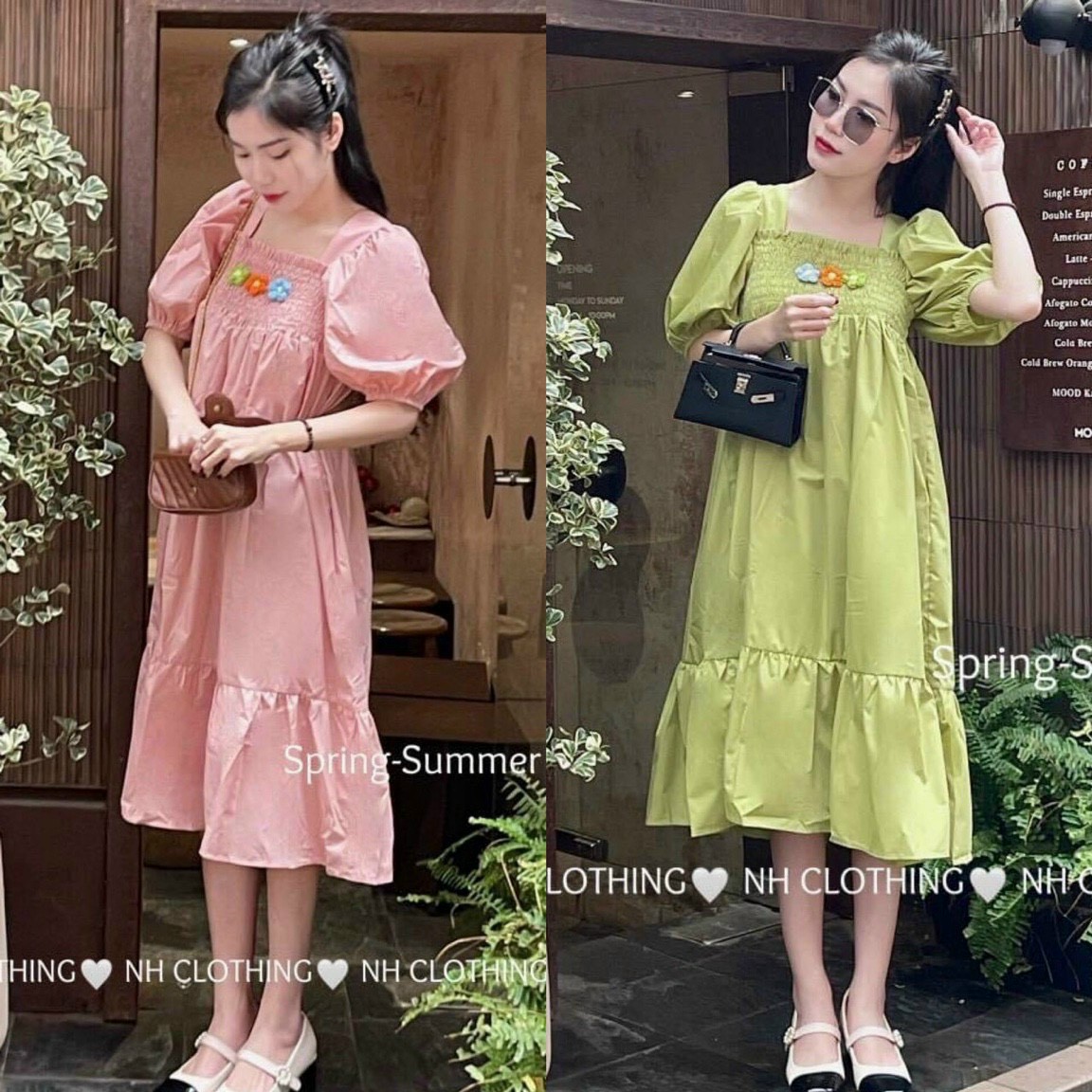Đầm Lụa Babydoll gắn hoa Siêu Dể Thương
