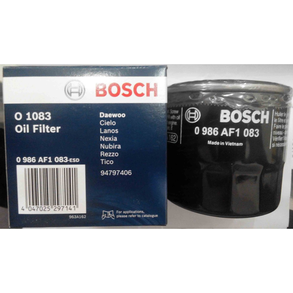 Lọc Nhớt Bosch O1083 - Daewoo (Captiva , Magnus, Nubira2.0I(1.8I), Gentra, Lanos, Lacetti1.6I(1.8I));Aveo 03-08