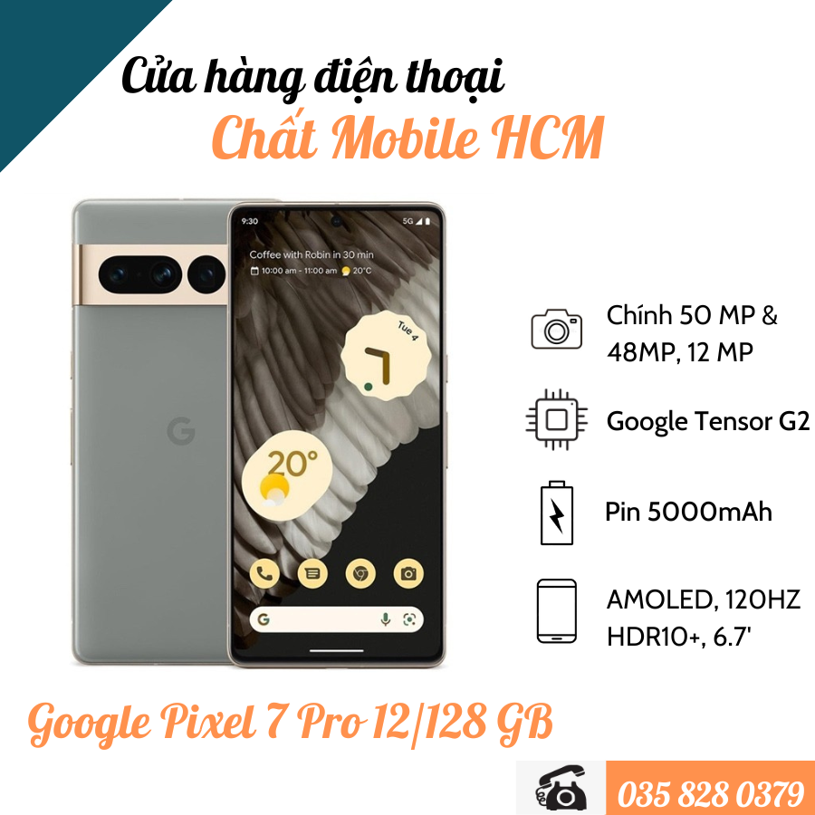 Điện thoại google pixel 7 pro quốc tế 2 sim 12/128gb