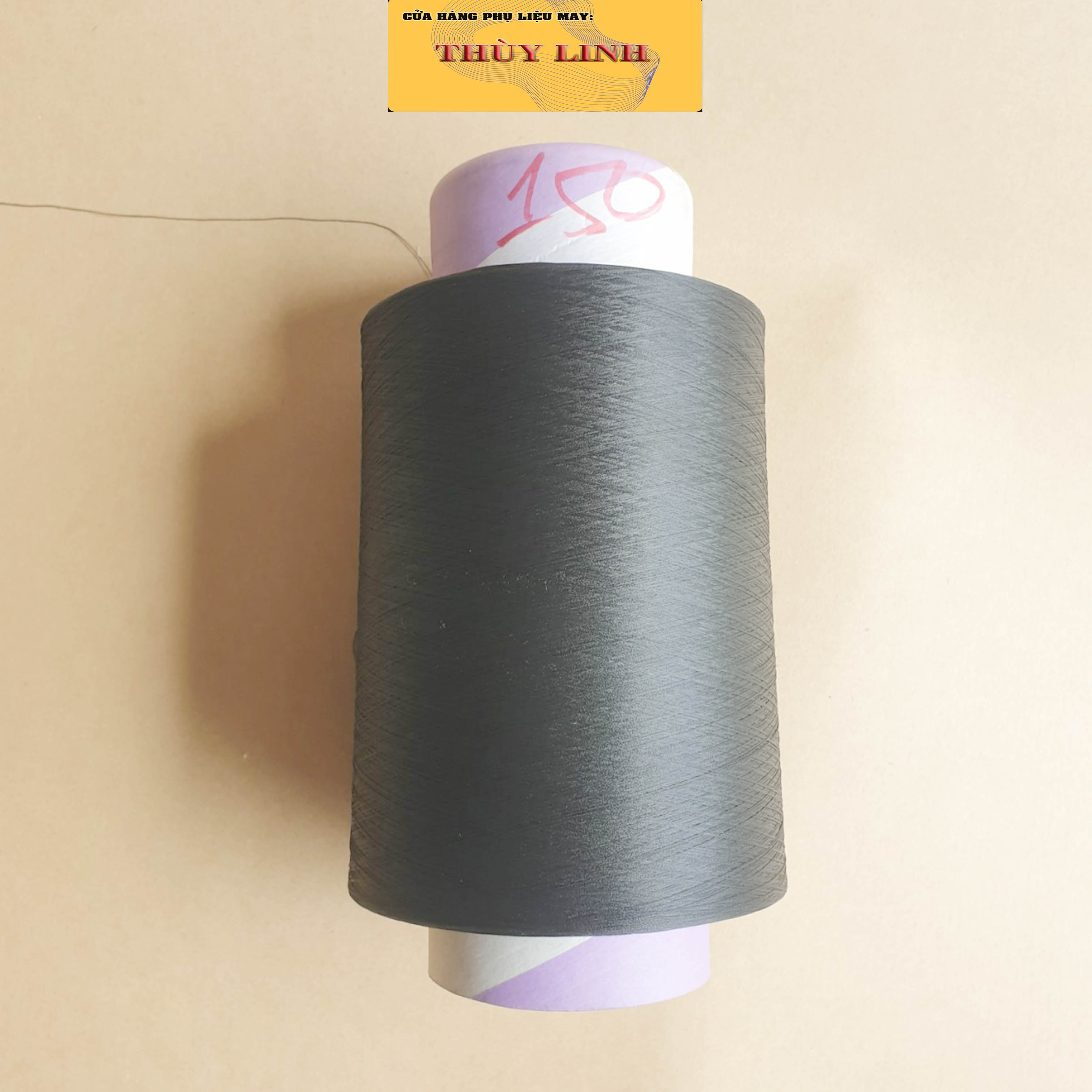 Tơ đen vắt sổ 150 , 600 gram/ cuộn