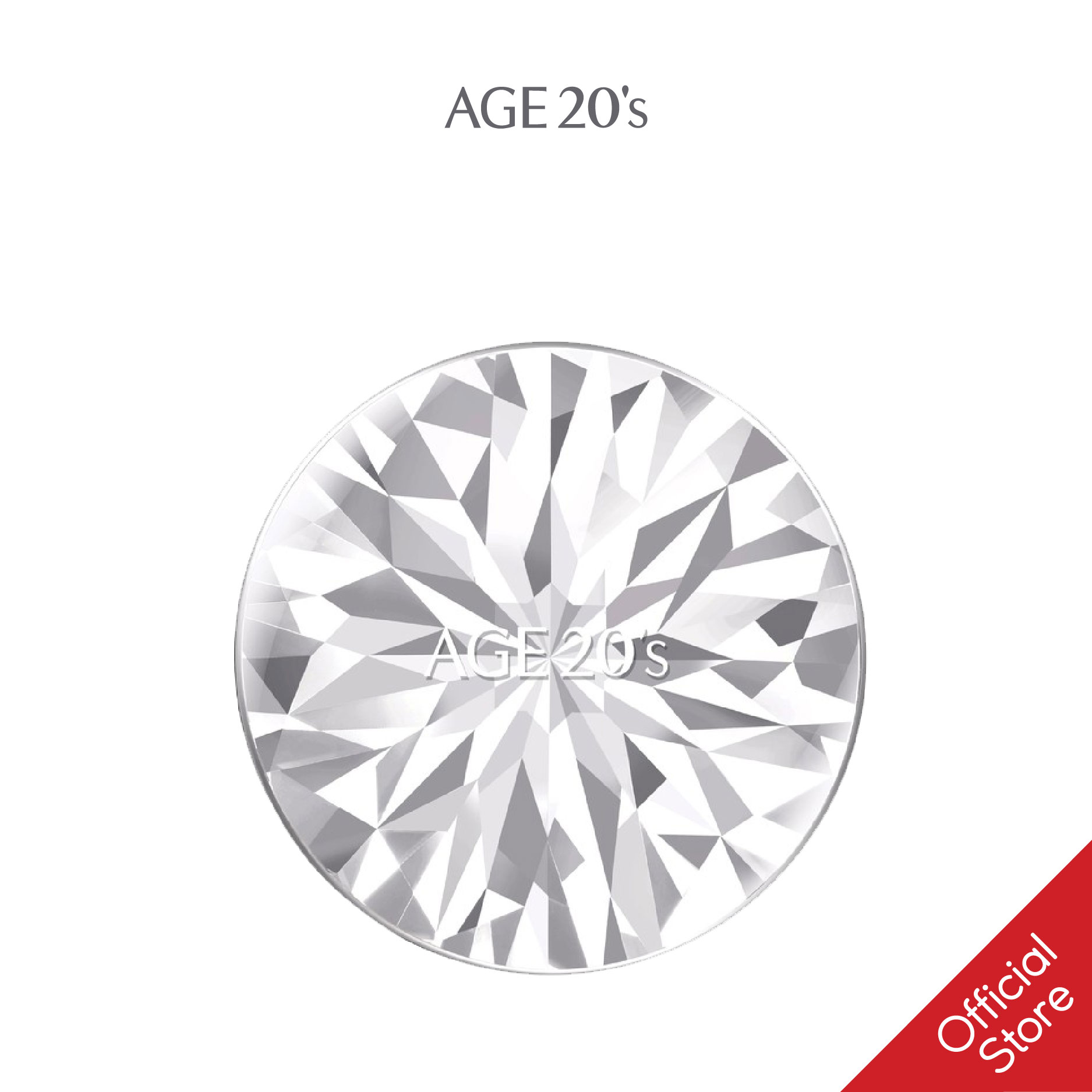 Phấn nền lạnh kim cương AGE 20's Essence Cover Pact Original Diamond Edition màu trắng - Hàng chính hãng
