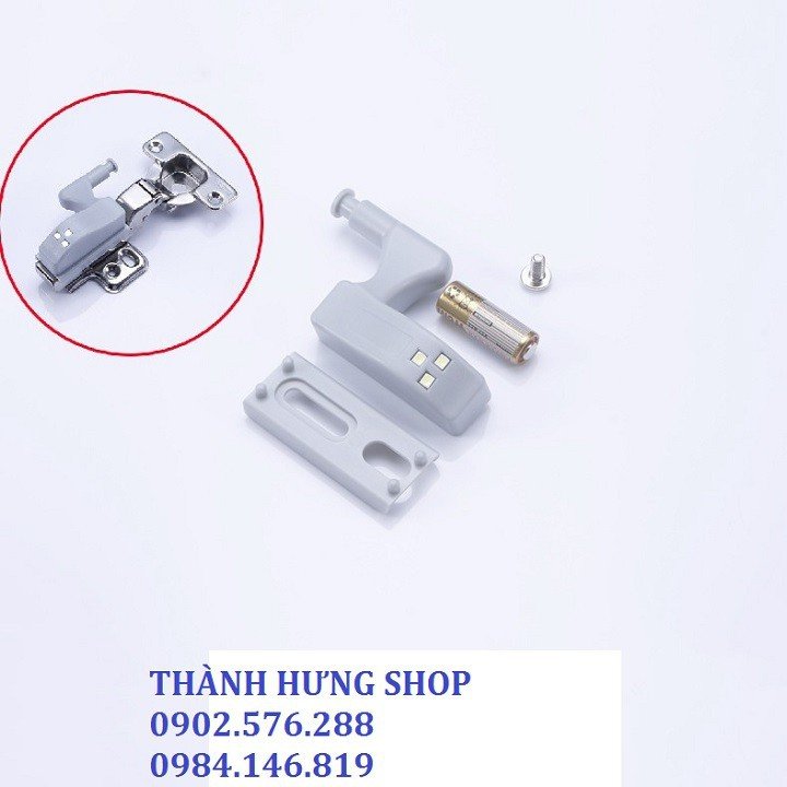 Đèn led - gắn bản lề tủ sáng khi mở tủ - kèm pin- dp381