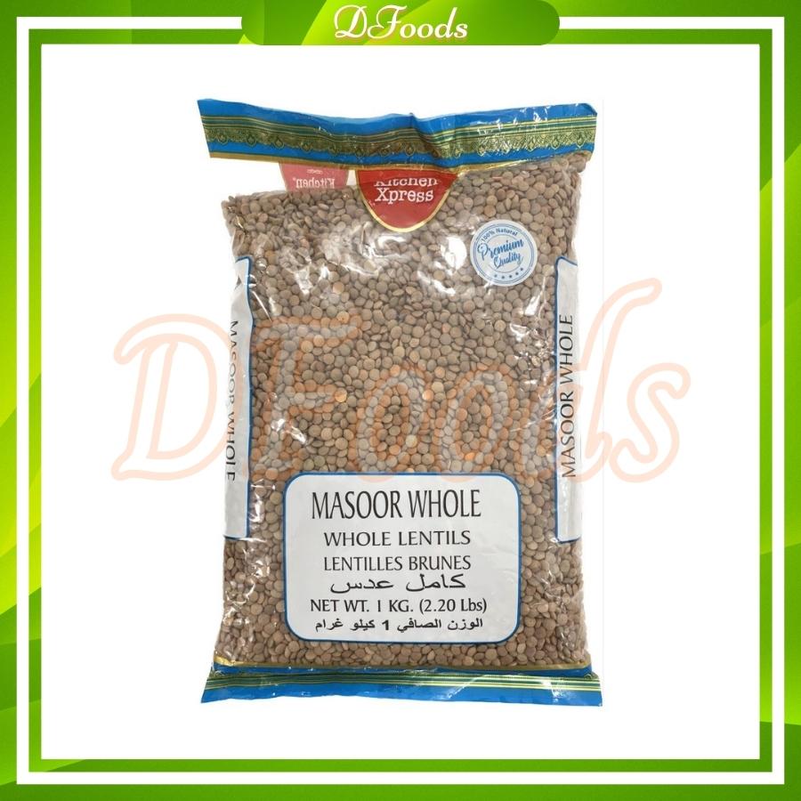Đậu Lăng Nâu Masoor Whole - Brown lentils 1kg