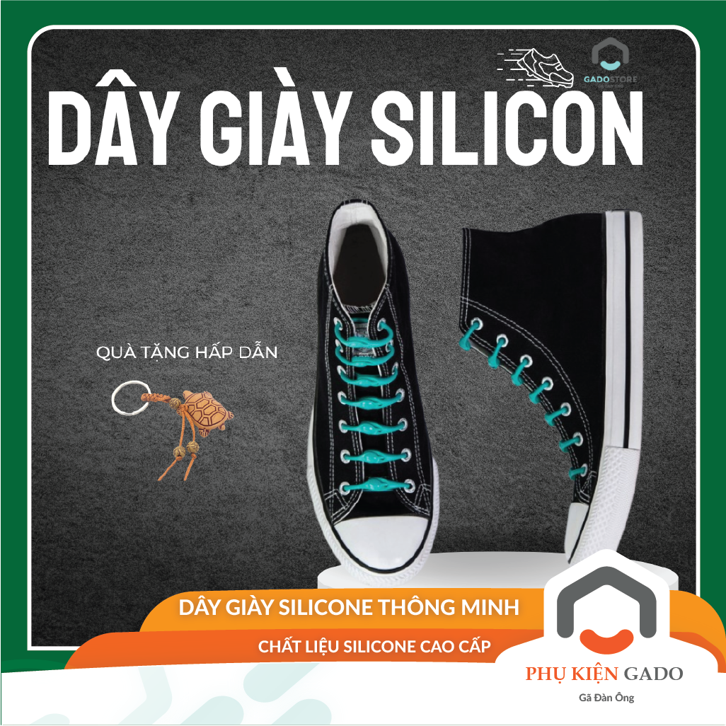 Dây giày cao su thông minh GADO dây cột giày thời trang Hilaces bộ 14 dây thể thao năng động