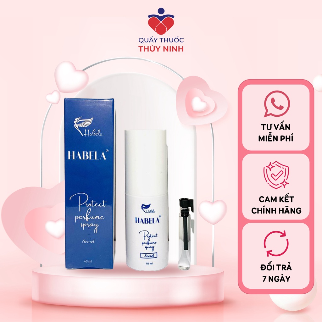 Nước hoa vùng kín dạng xịt Habela 40ml - Lưu hương 12h chuẩn Pháp