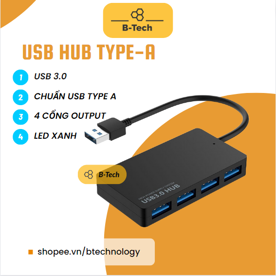 USB hub type A USB 3.0 high speed b