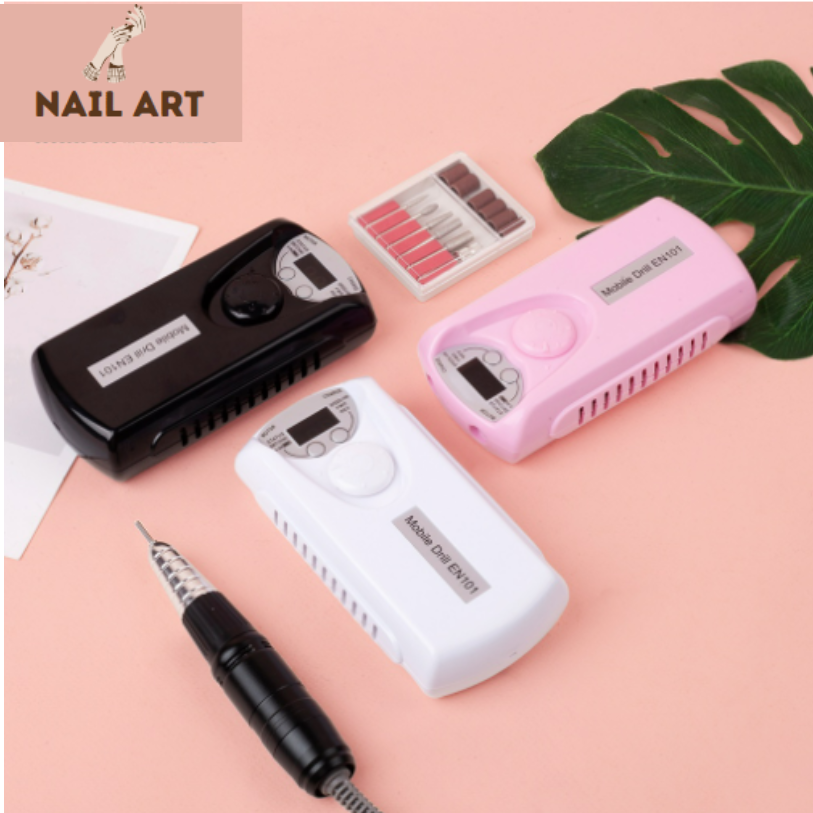 Máy mài móng tích điện EN101 chính hãng - Máy mài móng cầm tay chuyên dụng trong ngành nail, Sạc Nhanh Tích điện lâu, Máy mài EN101 di dộng 2in1 , Bin Trâu chạy cực êm