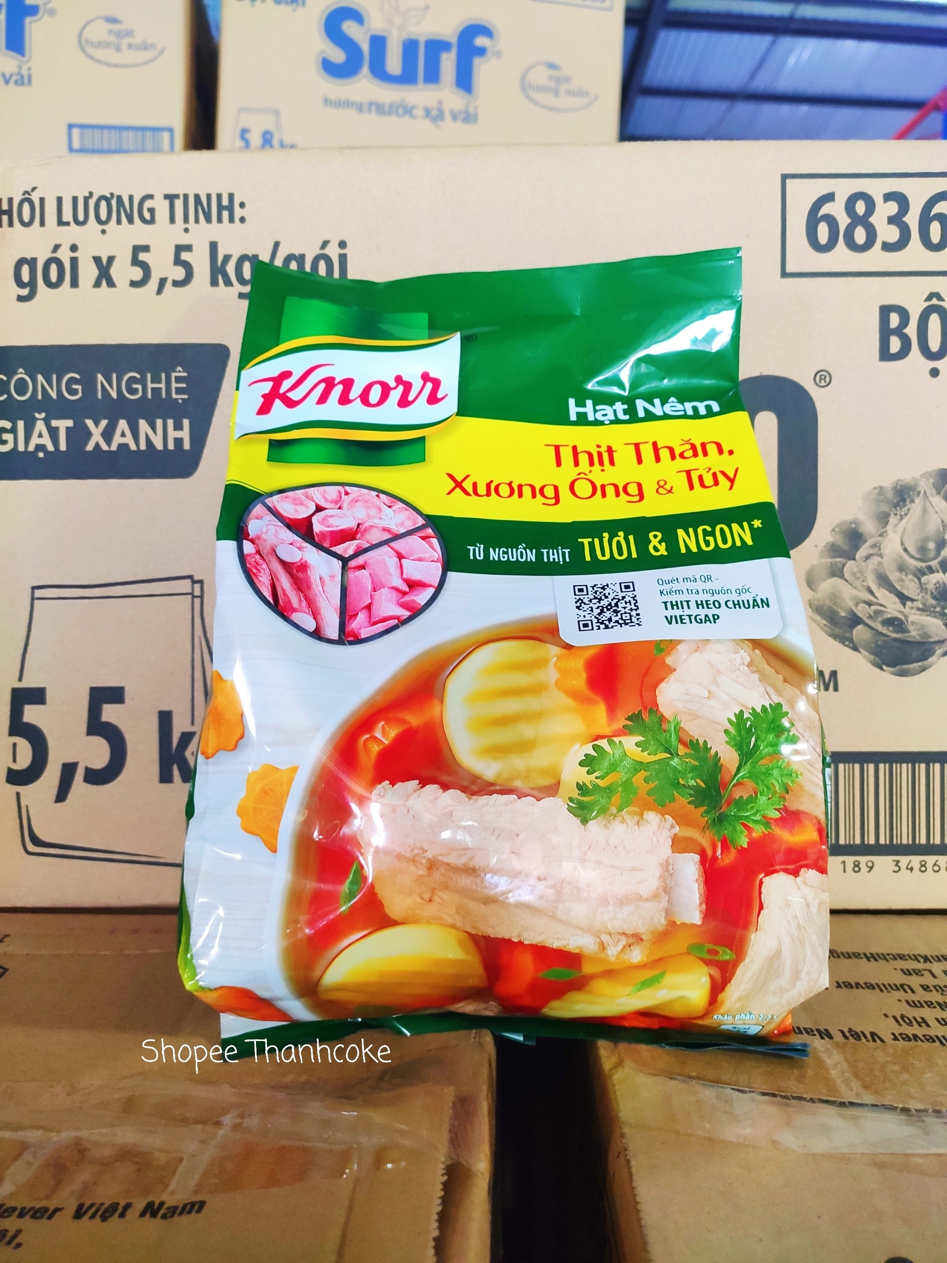 KNORR HẠT NÊM TỪ THỊT THĂN VÀ XƯƠNG ỐNG 1.8KG 1,8 kg GÓI LỚN BIG SIZE date luôn mới