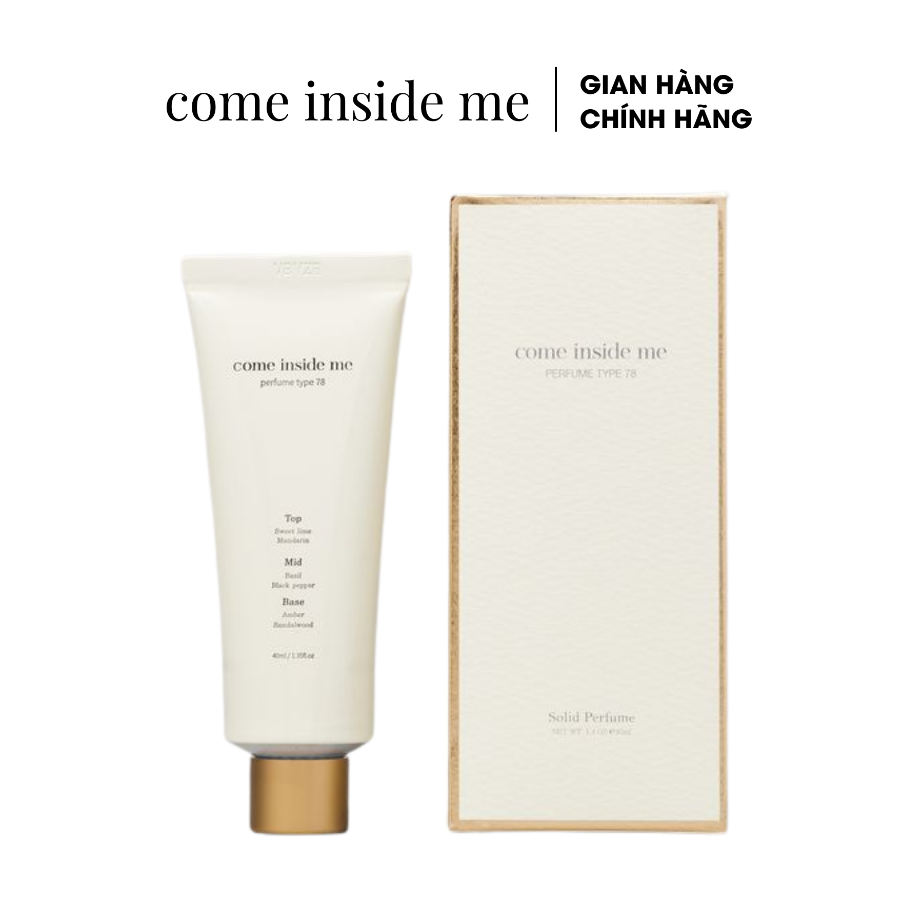 Nước hoa khô come inside me 78 nước hoa nữ thuần chay hương thanh mát nhẹ nhàng 40ml