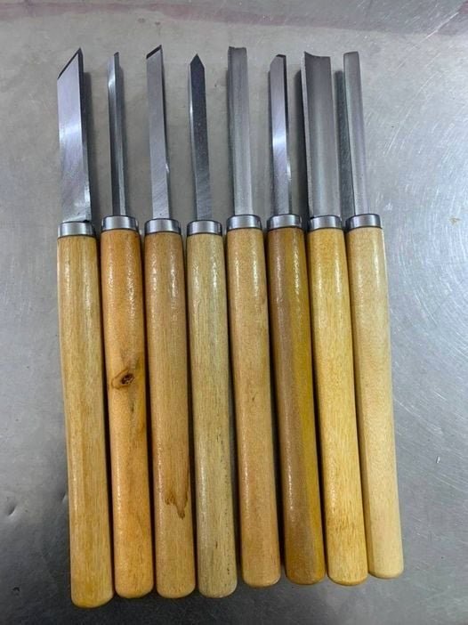 Bộ dao tiện, đục gỗ HSS bộ 8 cái