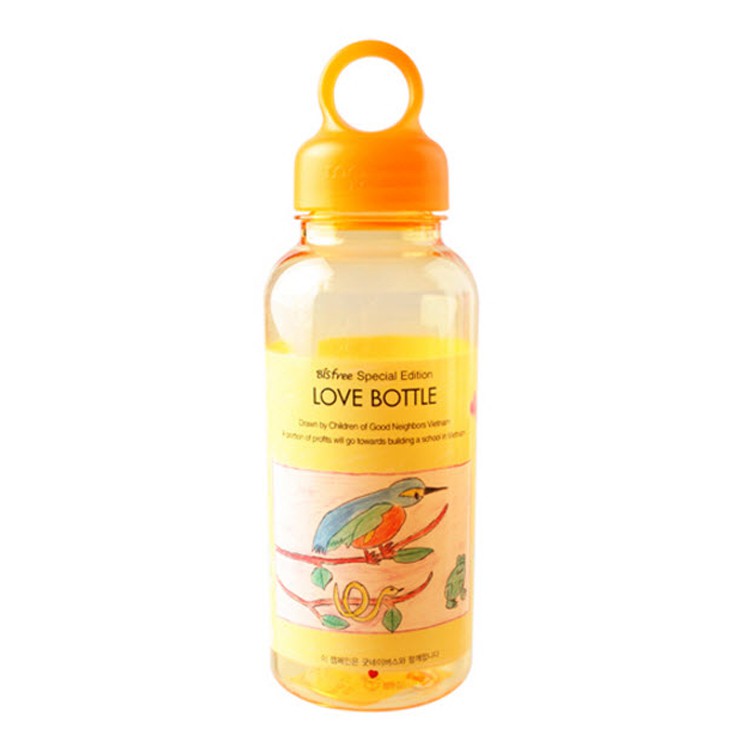 Bình nước lock&lock bisfree in tranh 350ml - màu vàng - abf623gnb
