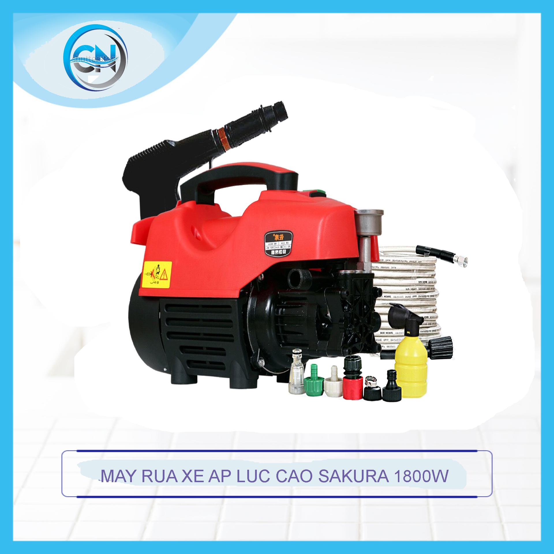 Máy rửa xe gia đình SY 2208, Máy rửa xe công suất mạnh đánh bay mọi vết bẩn - Tặng bình xịt tuyết